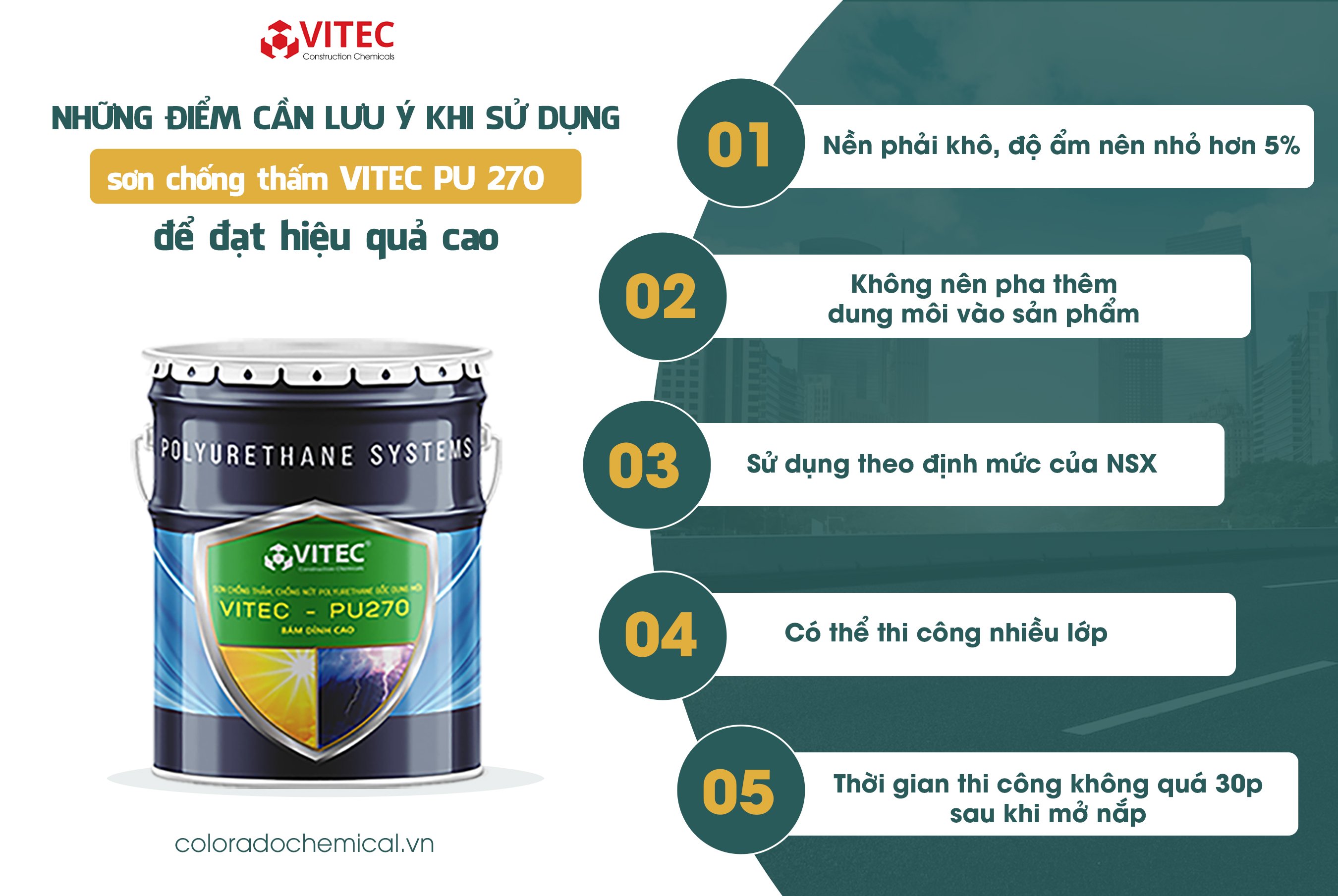 sơn chống thấm VITEC PU 270