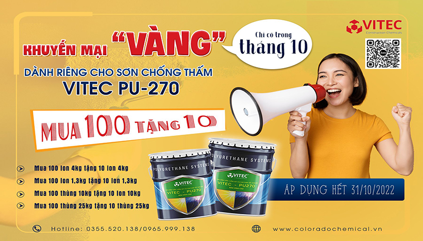 KHUYẾN MẠI “VÀNG” CHỈ CÓ TRONG THÁNG 10 – MUA 100 TẶNG 10