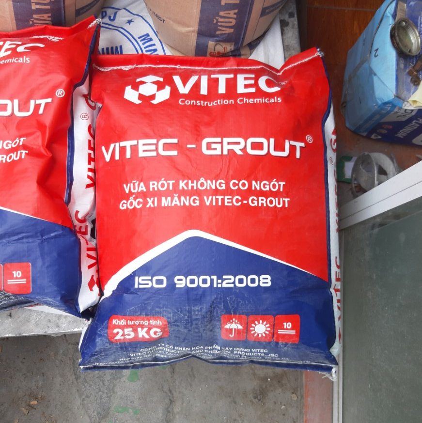 VITEC GROUT Mác 600 – vữa tự chảy không co ngót