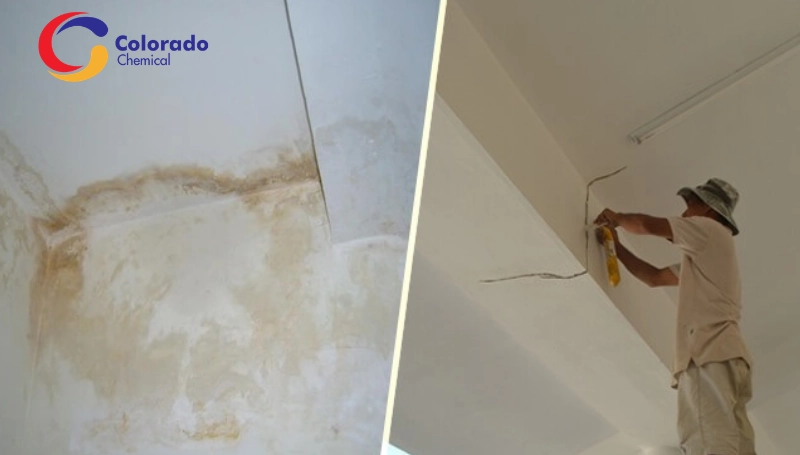 Vết ố, mốc, sơn bong tróc cảnh báo