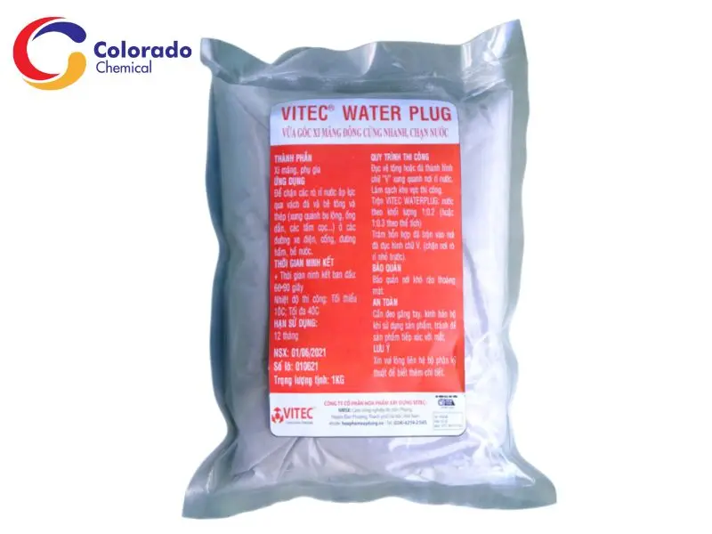 Vữa Vitec Water Plug - Vữa không chứa clorua