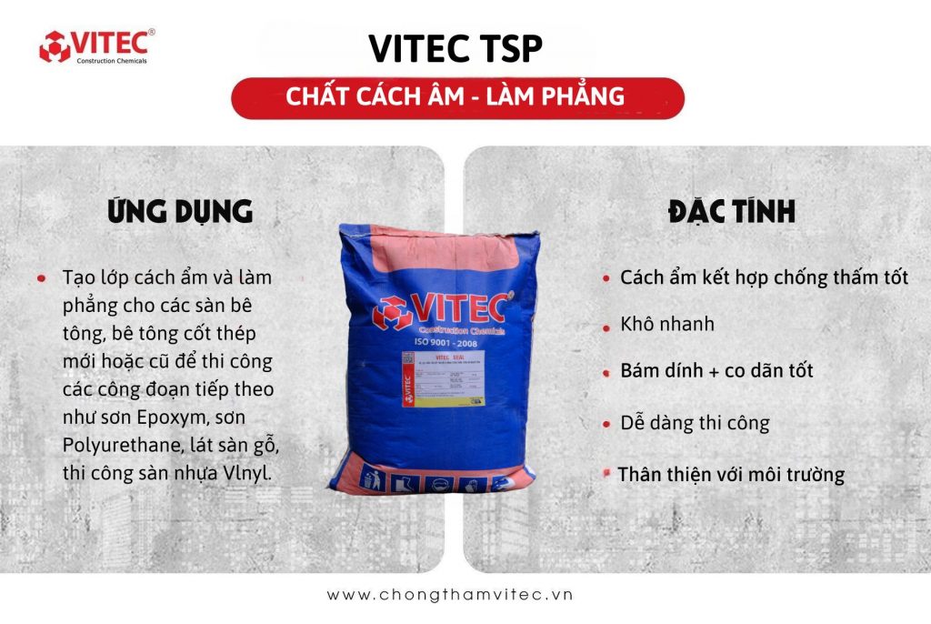 VITEC TSP – Lớp Vữa Phủ Sàn Tự San Phẳng, Ngăn Ẩm Hiệu Quả