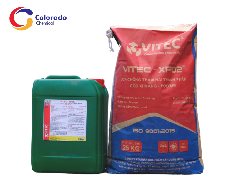 Vitec XP-02 – Màng chống thấm đàn hồi gốc xi măng polyme 2 thành phần