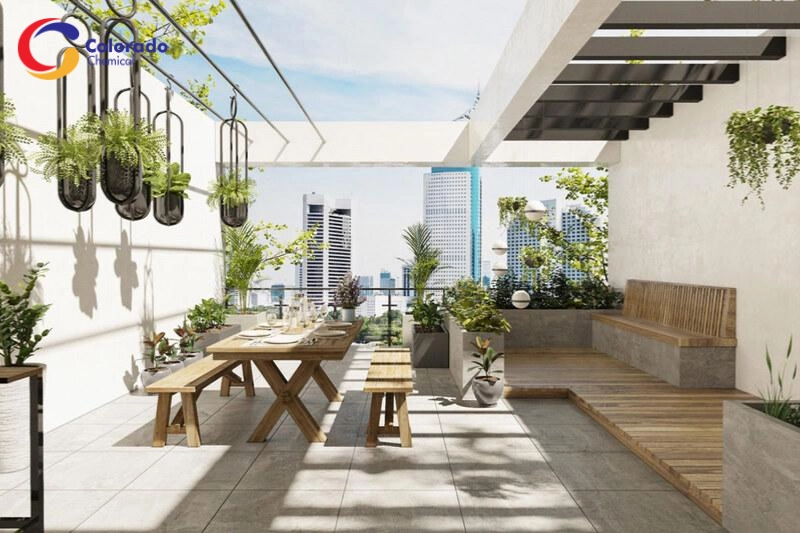 Tổng hợp các giải pháp chống nóng sân thượng phổ biến hiện nay