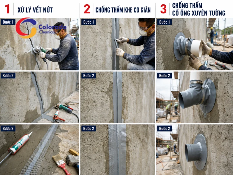 vật liệu chống thấm tường ngoài trời