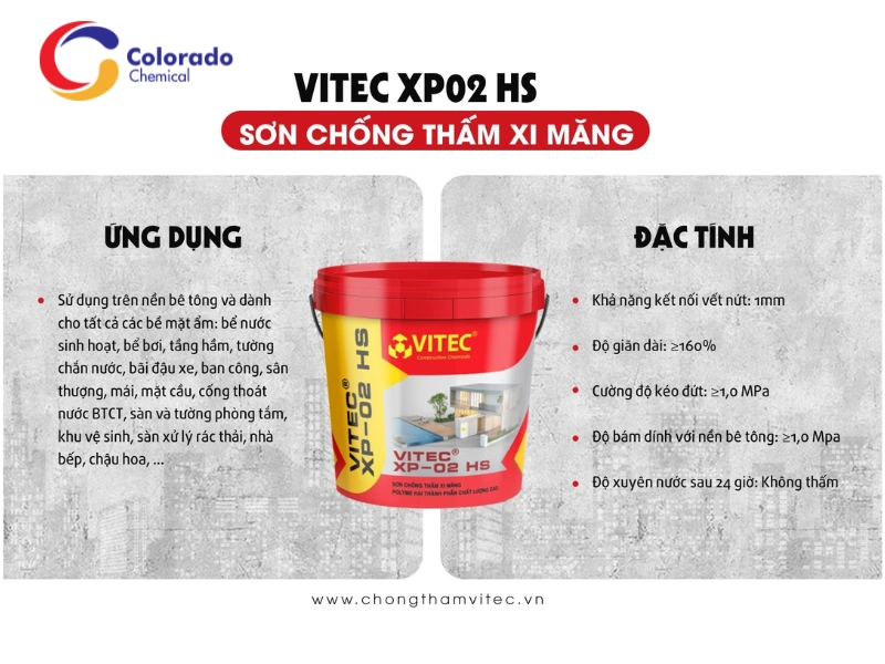 Sơn phủ chống thấm VITEC XP02 HS