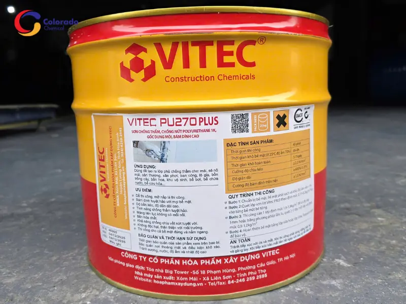 Colorado cung cấp các sản phẩm sơn chống thấm Vitec PU 270 uy tín