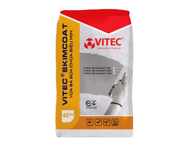 VITEC SKIMCOAT-X03: Bột Bả Nội Thất Siêu Mịn, Hoàn Thiện Bề Mặt Hoàn Hảo