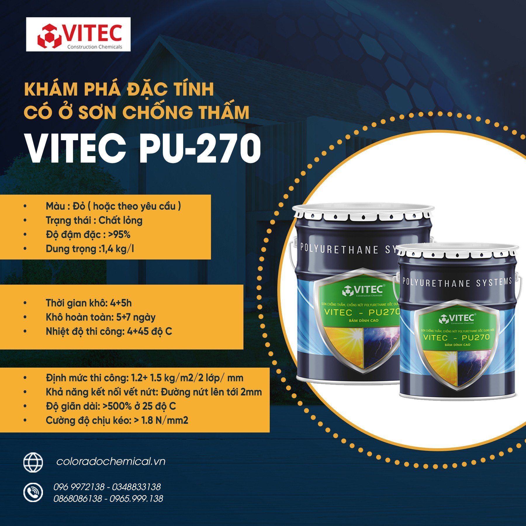 sơn chống thấm VITEC PU 270