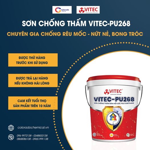 sơn chống thấm vitec, sơn chính hãng, sơn chống thấm, sơn cao cấp